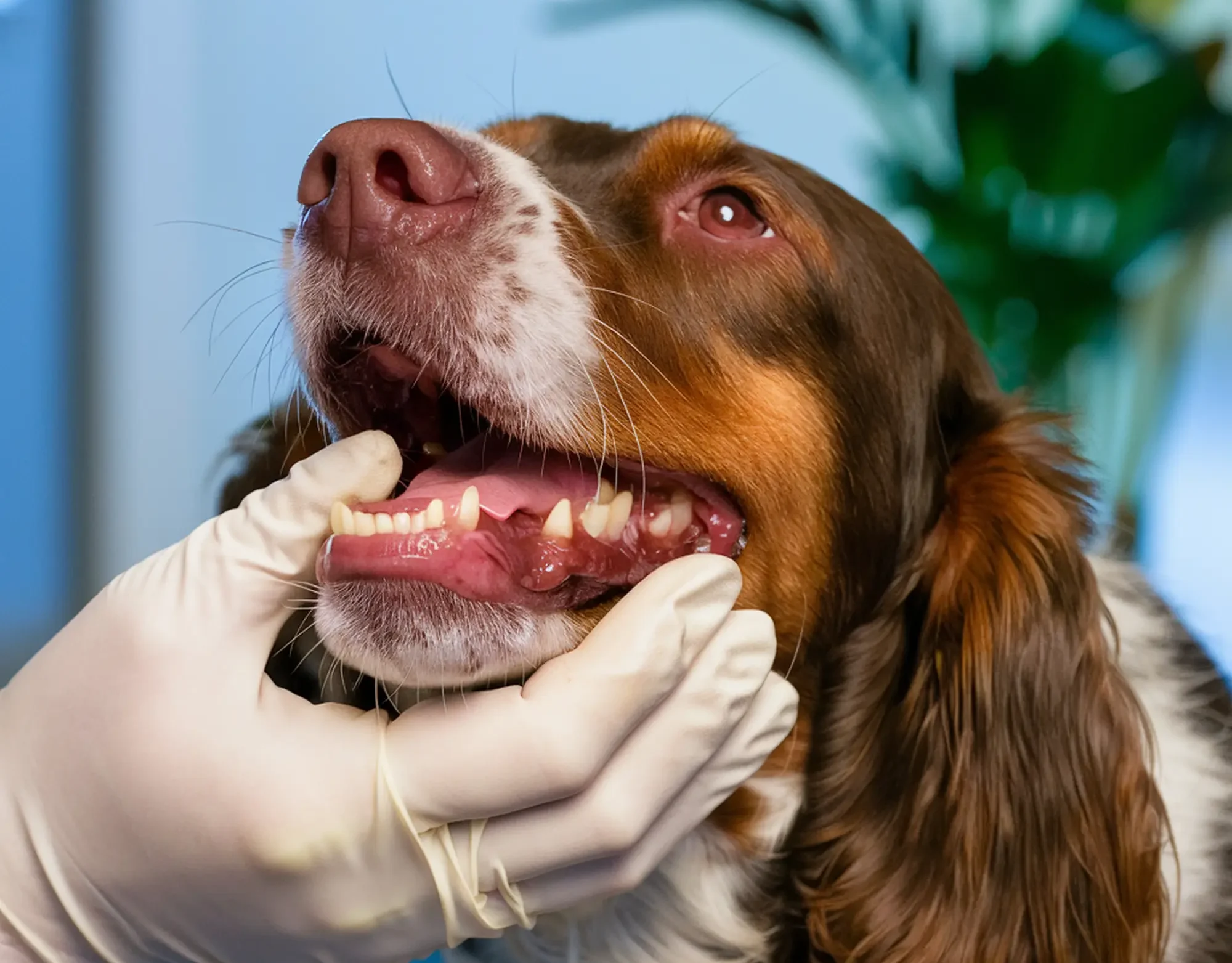 higiene bucal a perro en veterinario