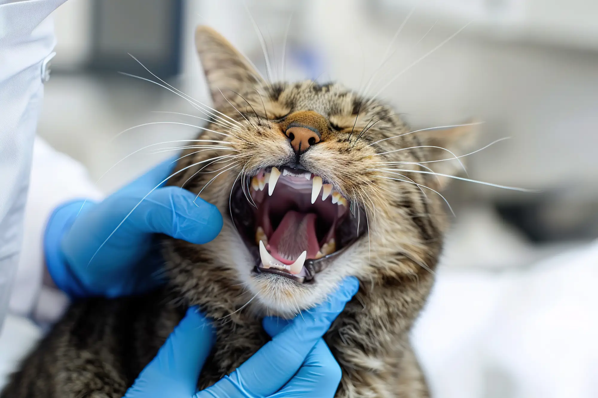 revisión boca gato en veterinario